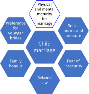 Factors influencing child marriage. All the factors except “physical and mental maturity for marriage” promote child marriage