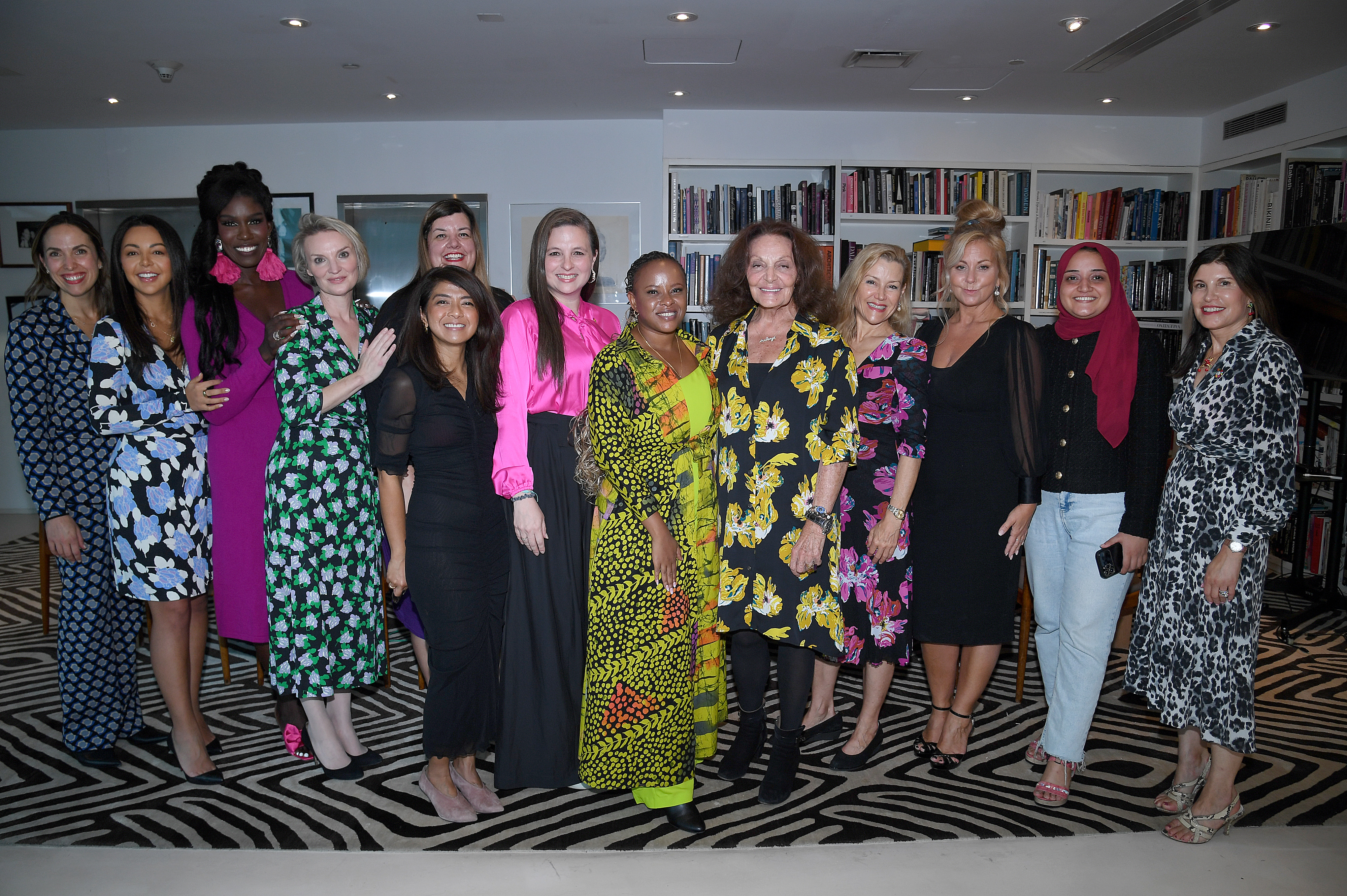 WE Empower awardees in a group with Pitch Night host Diane von Furstenberg