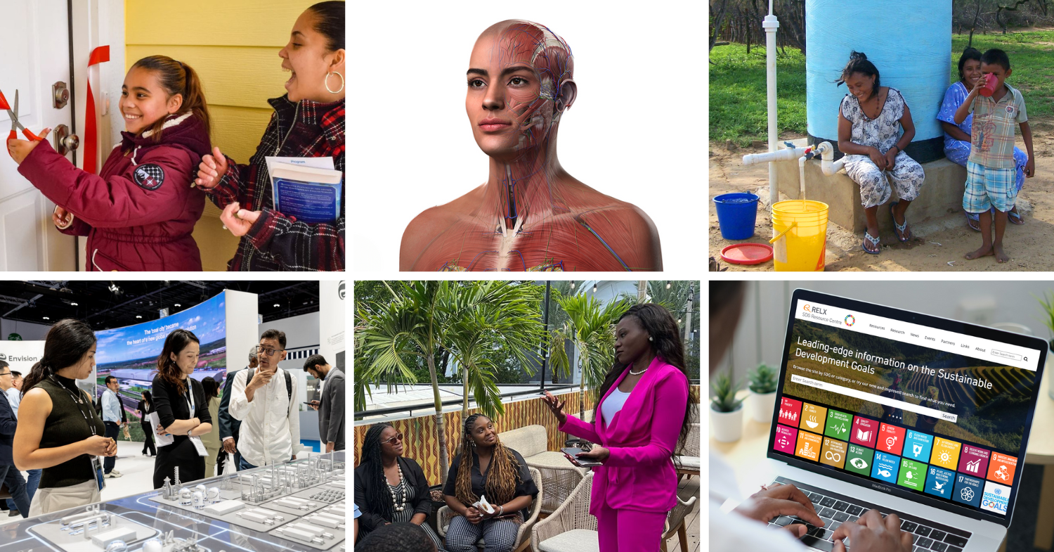 Images relating to how RELX supports the SDGs including image of 3D anatomy model