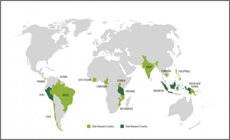 Map of Research Countries.