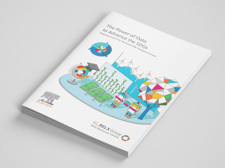 Image of front cover of Elsevier report The Power of Data in Advancing the SDGs