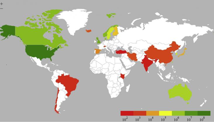 Relative number of participants with a diagnosis of hypertensive disorders of pregnancy (HDP) in studies that assessed its association with cardiovascular morbidity and mortality.