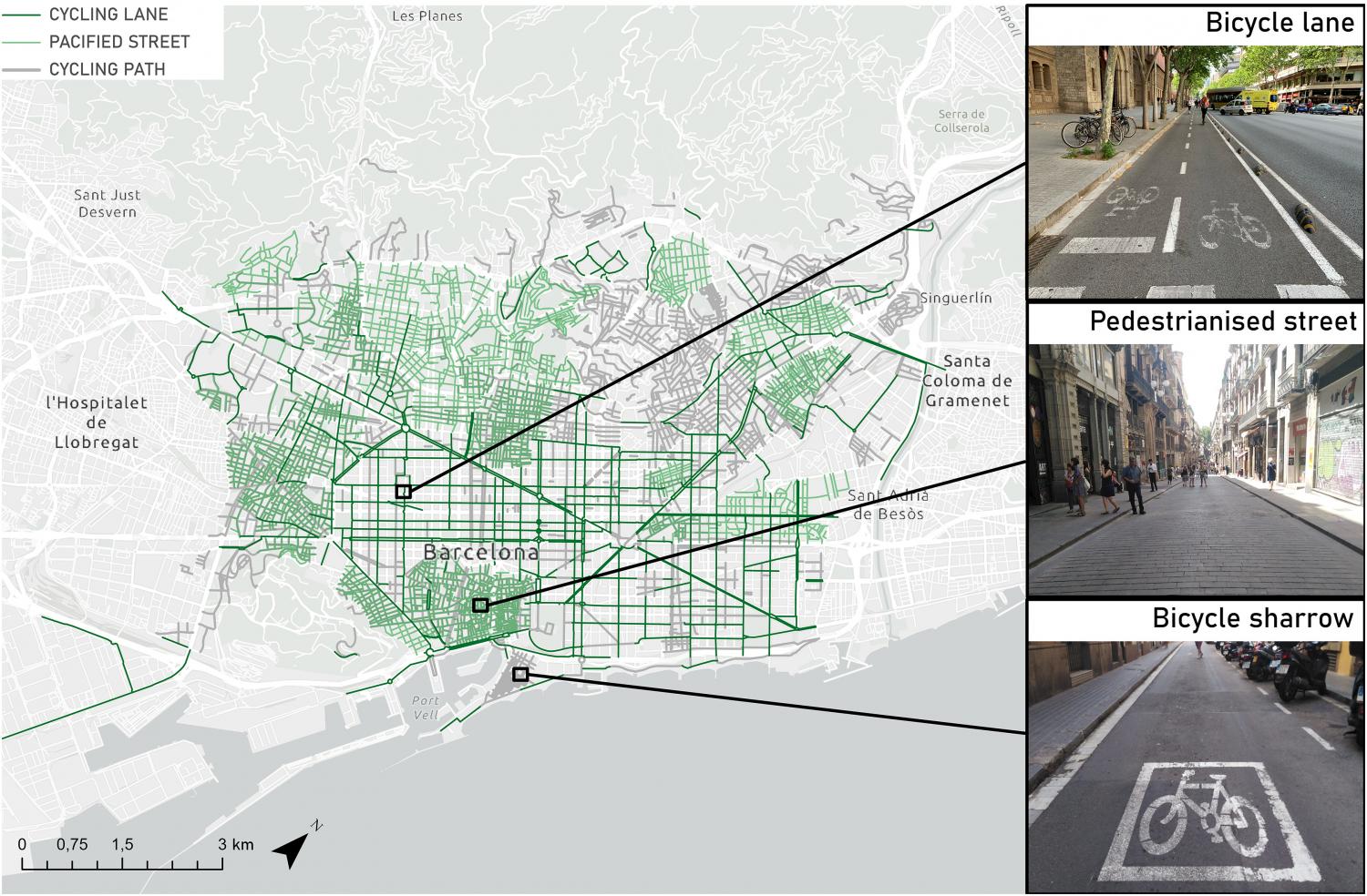 Fig. 1. Cycling infrastructure typologies within the study context. Source: Own elaboration. Fig. 1. Cycling infrastructure typologies within the study context. Source: Own elaboration.