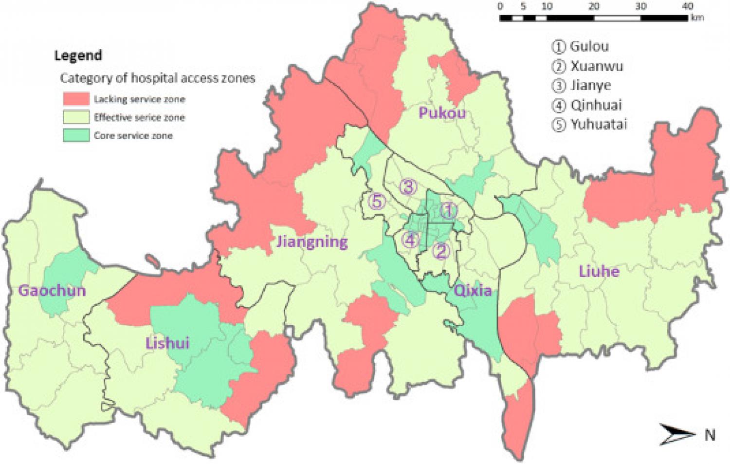 Category of multi-tier hospital access zones.
